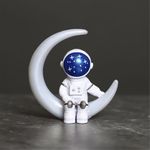 conjunto de 4 estátuas ni-jasw astronautas branco a-mbi