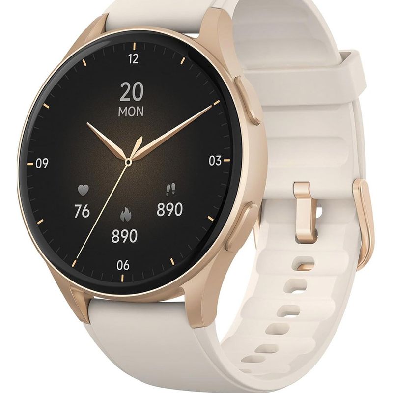 smartwatch kececo esport 43mm 1,32" vo2 dourado a-mbi