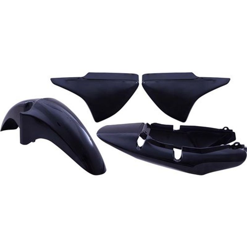 kit carenagem wester 5 peças moto titan 150 2004 a 2008 preto (mp)