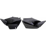 tampa lateral wester moto fan 125 2005 a 2008 preto pintado (mp)