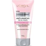 gel de limpeza facial anti-marcas glycolic bright 150g l'oréal