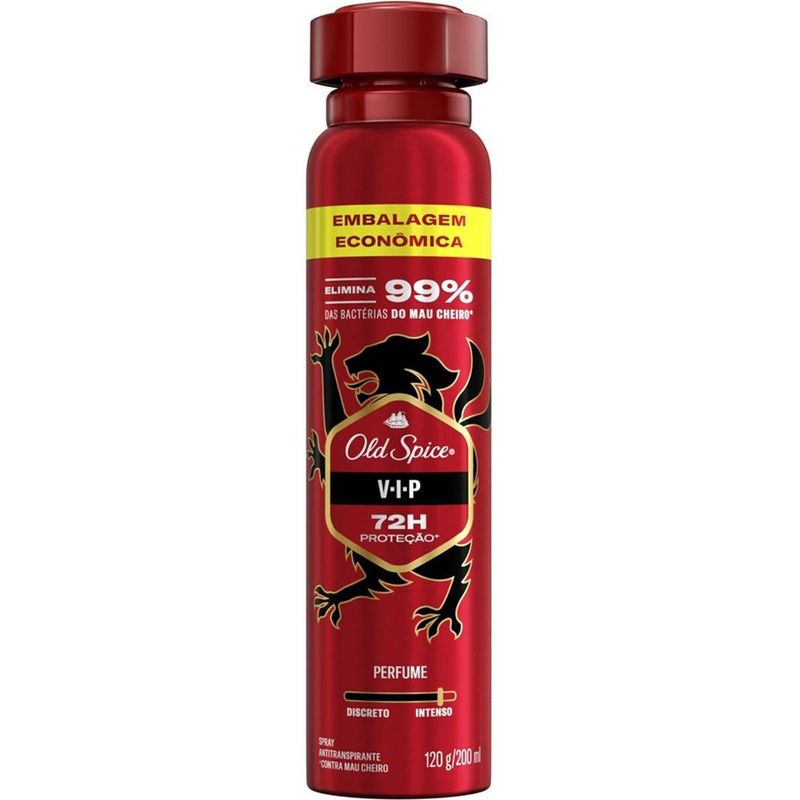 desodorante antitranspirante spray vip spray 120g old spice