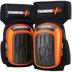 joelheiras antiderrapante thunderbolt preto/laranja a-mbi
