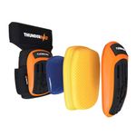 joelheiras antiderrapante thunderbolt preto/laranja a-mbi