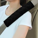 capa de cinto de segurança amooca para carro/mochila 2 peças preto a-mbi