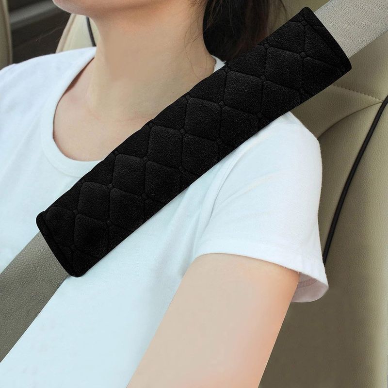 capa de cinto de segurança amooca para carro/mochila 2 peças preto a-mbi