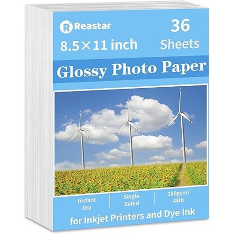 papel fotográfico reastar 8,5x11,36 polegadas branco a-mbi