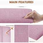 cabeceira estofada ifnow 25x61cm com 9 painéis rosa a-mbi