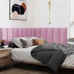 cabeceira estofada ifnow 25x61cm com 9 painéis rosa a-mbi
