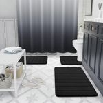 tapete de banheiro buganda 61x40cm preto a-mbi