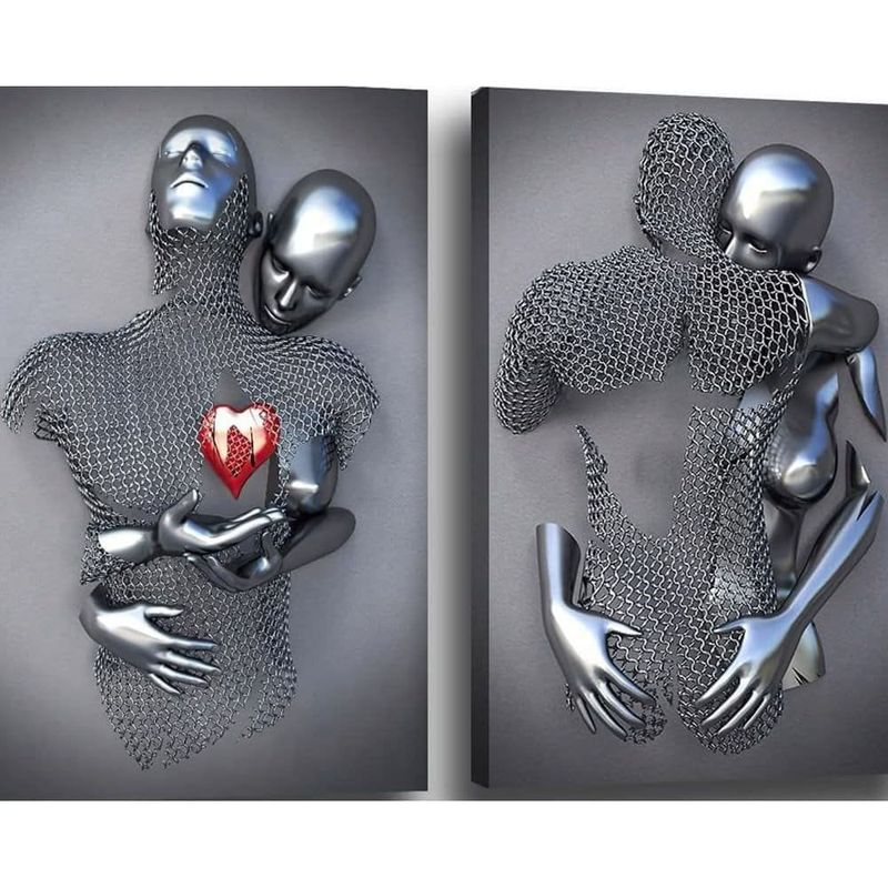 quadro decorativo 3d abstrato zemrare cinza mdf a-bi