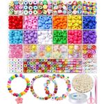 kit pulseiras artesanais infantis montosun colorido a-bi