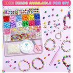 kit pulseiras artesanais infantis montosun colorido a-bi