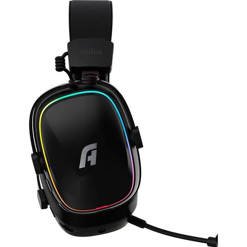 headset gamer plus atis pro sem fio multiplataforma rgb preto