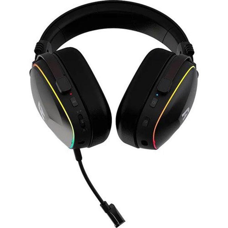 headset gamer plus atis pro sem fio multiplataforma rgb preto