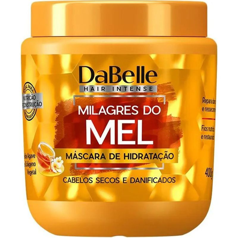 máscara de hidratação milagres do mel 400g dabelle