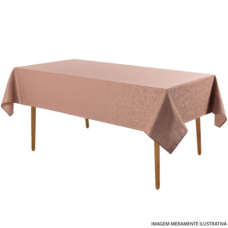 toalha de mesa karsten delicata rosa 8 lugares 160x270cm (mp)