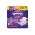 always protetor diário sem perfume 40 unidades
