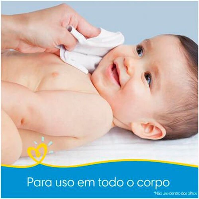 lenço umedecido pampers splash baby shark simply clean com 48 unidades
