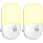 luz sensor de movimento maz-tek noturna pacote com 2 branco a-mbi