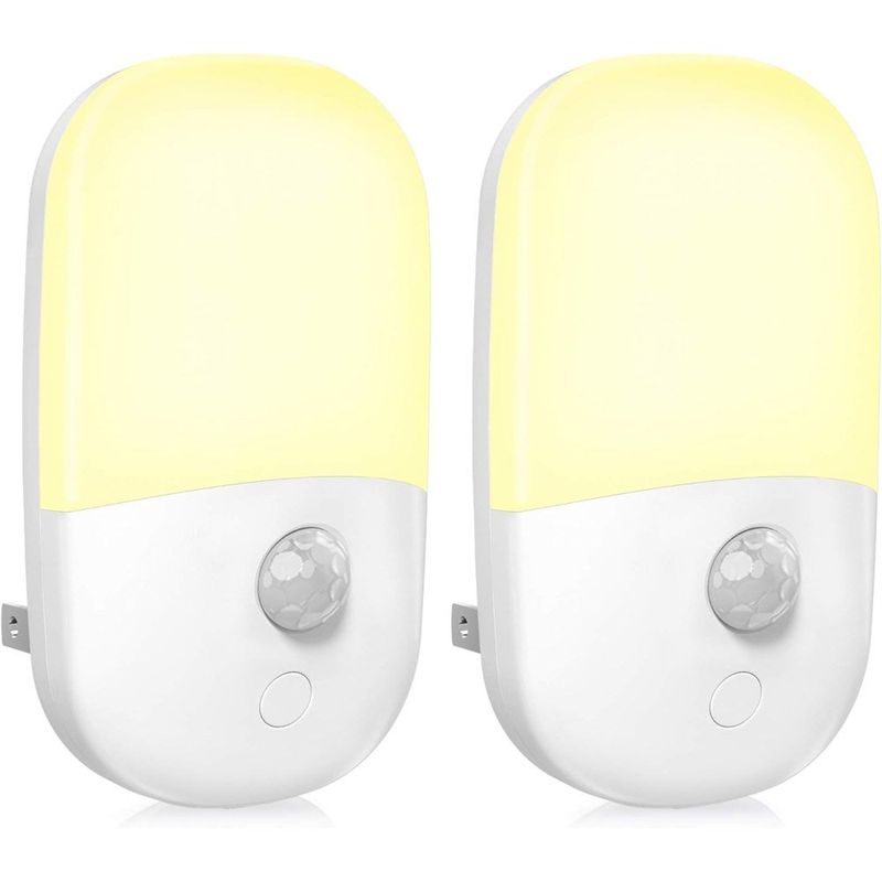 luz sensor de movimento maz-tek noturna pacote com 2 branco a-mbi