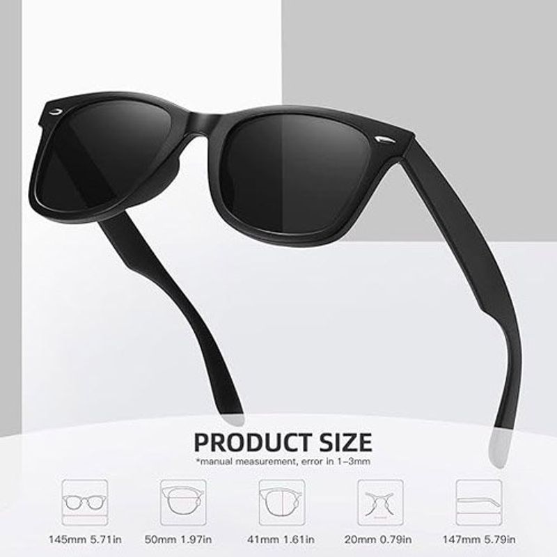 óculos de sol sojos proteção uv preto a-bi