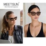 óculos de sol meetsun uv marrom a-mbi