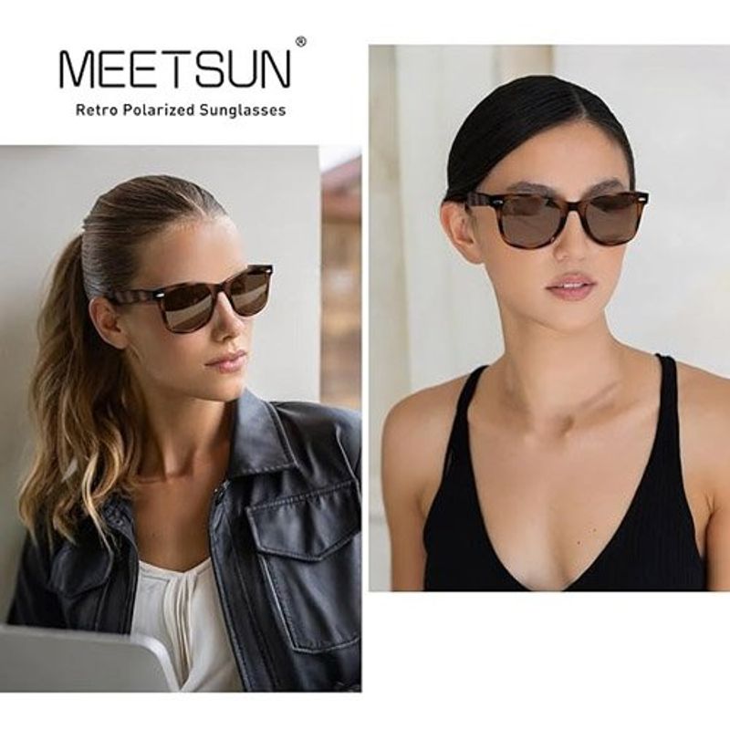 óculos de sol meetsun uv marrom a-mbi