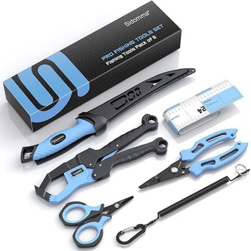 kit de acessórios sidomma ferramentas de pesca azul a-mbi
