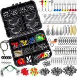 kit de acessórios topfort com 183 peças de pesca preto a-mbi