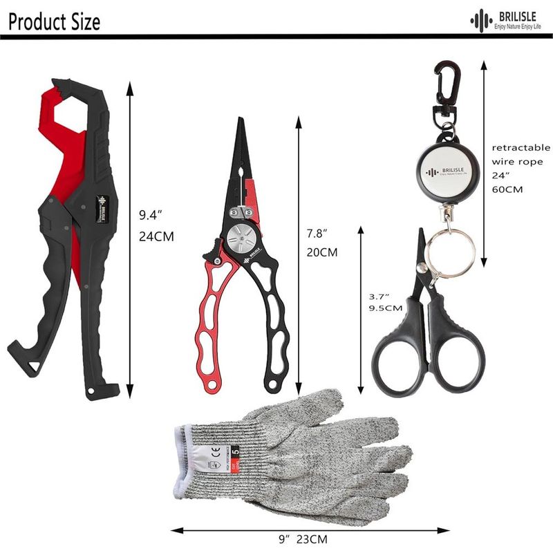 alicate brilisle pesca 4 peças vermelho a-mbi