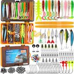 kit iscas para pesca plusinno com 137 peças colorido a-bi