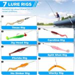 kit iscas para pesca plusinno com 137 peças colorido a-bi