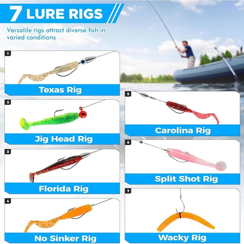 kit iscas para pesca plusinno com 137 peças colorido a-bi