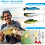 kit iscas para pesca plusinno com 137 peças colorido a-bi