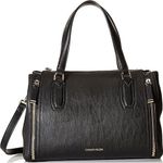 bolsa calvin klein novelty preto e dourado a-mbi