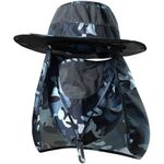 chapéu para atividades ao ar livre koolsloy fps50 camuflagem azul a-mbi