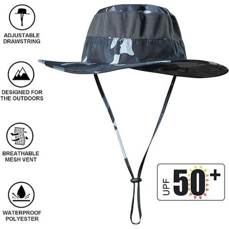 chapéu para atividades ao ar livre koolsloy fps50 camuflagem azul a-mbi