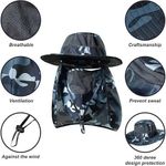 chapéu para atividades ao ar livre koolsloy fps50 camuflagem azul a-mbi
