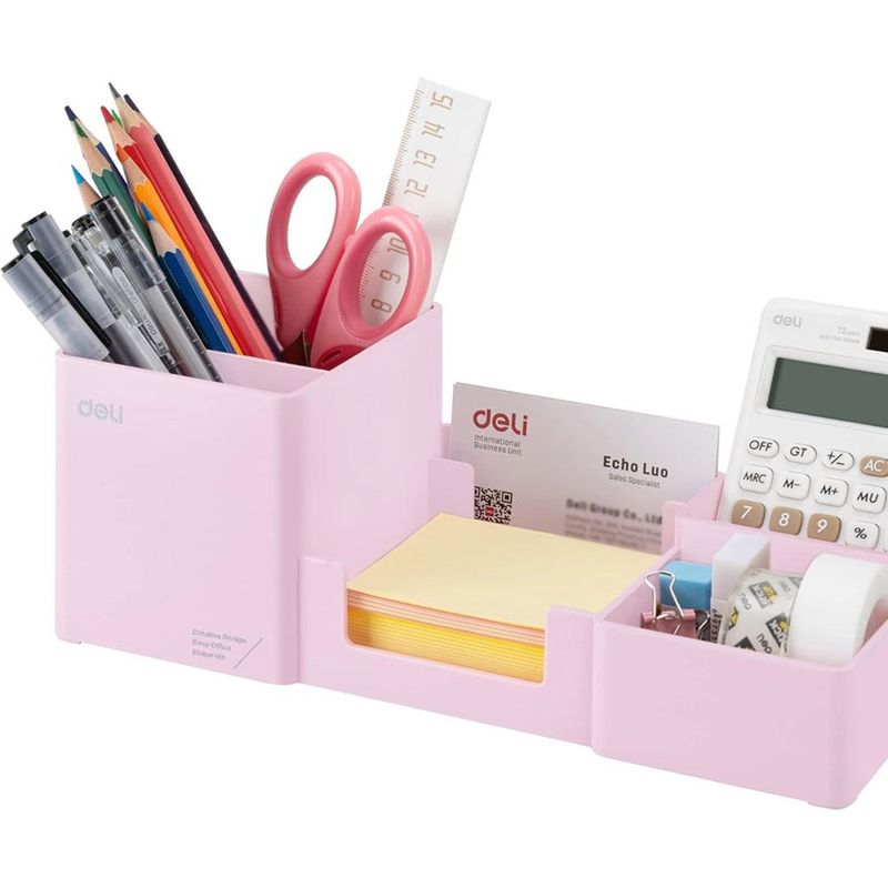 porta-lápis e caneta deli rosa a-mbi