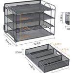 organizador de mesa marbrasse com 4 andares preto a-mbi