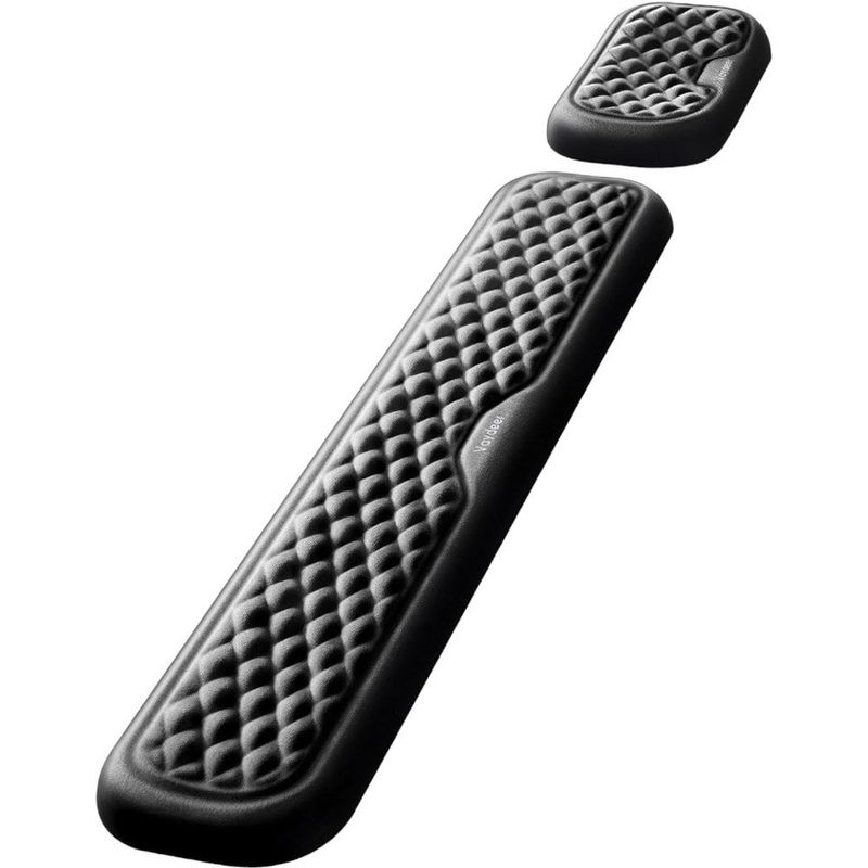 apoio de pulso para teclado vaydeer com descanso de palma preto a-mbi