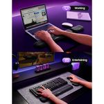 apoio de pulso para teclado vaydeer com descanso de palma preto a-mbi