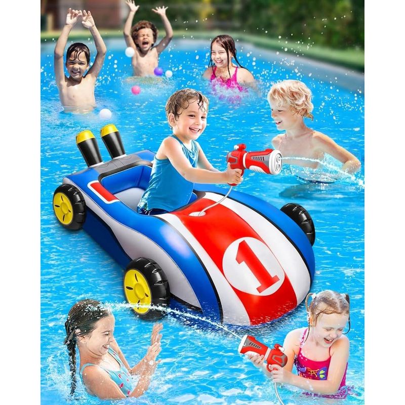 boia inflável hoperock em formato de carro para piscina colorido a-mbi