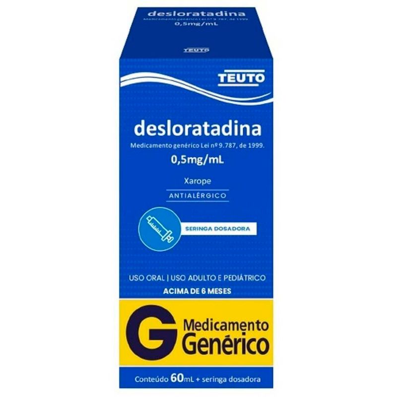 desloratadina 0,5mg/ml 60ml xarope teuto