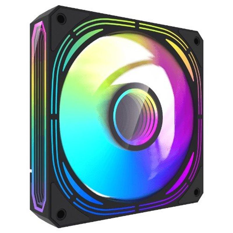 kit 3 cooler fan darkflash para gabinete 120mm led argb inf24t preto (mp)