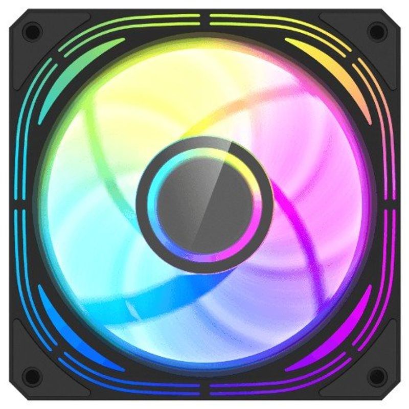 kit 3 cooler fan darkflash para gabinete 120mm led argb inf24t preto (mp)