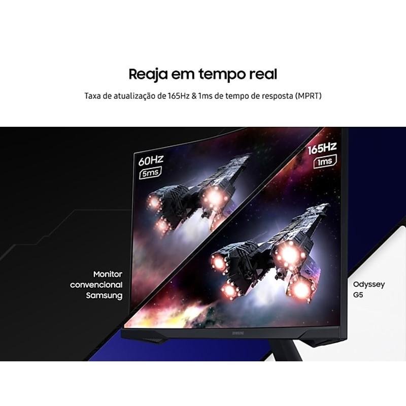 monitor gamer samsung 27" odyssey g5 qhd 165hz (mp)
