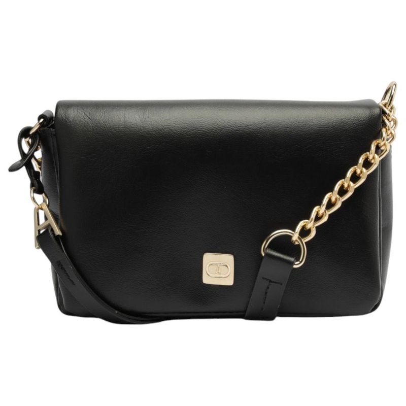 bolsa anacapri tiracolo média preta 18x11x5,5 cm (mp)