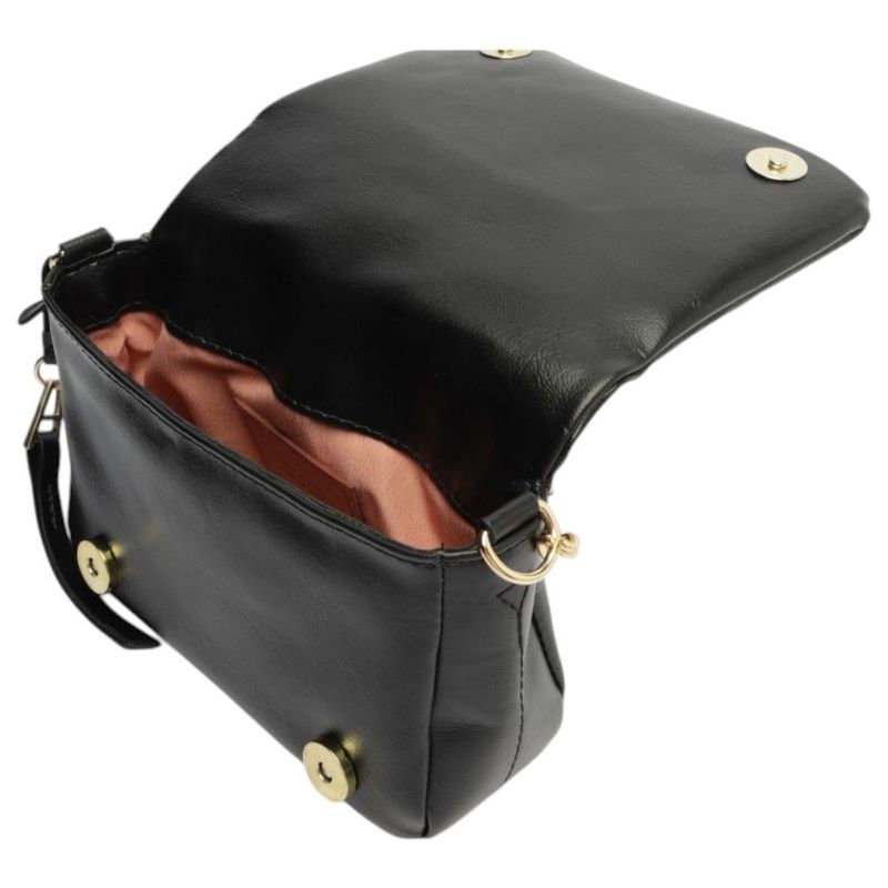 bolsa anacapri tiracolo média preta 18x11x5,5 cm (mp)